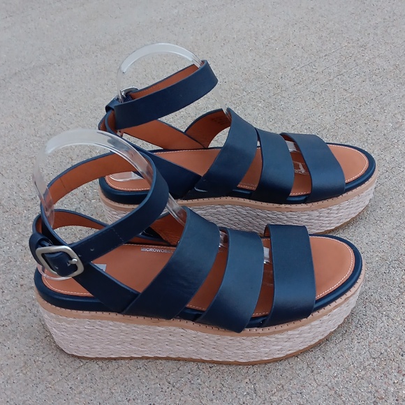 Fitflop Eloise Espadrille Platform Ankle Strap Sandals Womens Shoes 8 - Picture 2 of 8